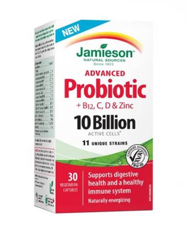 JAMIESON Advanced probiotic 10 miliárd + vitamíny B12, C, D a zinok 30 kapsúl