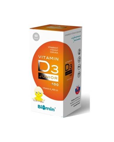 BIOMIN Vitamín D3 junior 400 I.U. 60 kapsúl