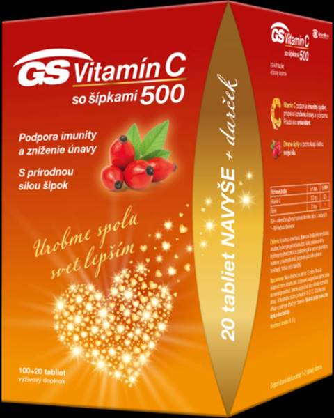 Vitamín C 500 so šípkami 100 + 20 tabliet ZADARMO