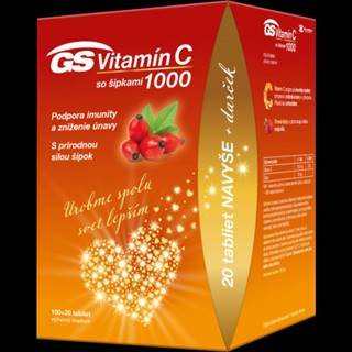 Vitamín C 1000 so šípkami 100 + 20 tabliet ZADARMO