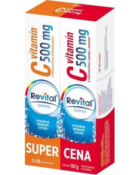 REVITAL Vitamín C 500 mg šumivý duopack 2 x 20 kusov