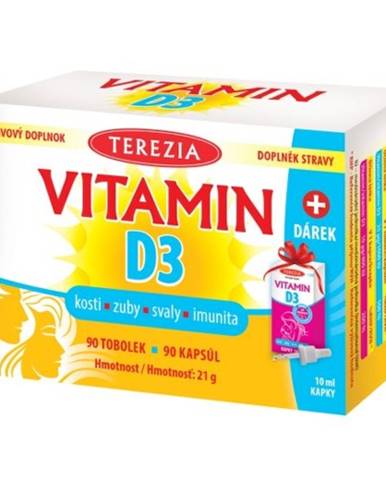 TEREZIA Vitamín D3 1000 IU 90 kapsúl + DARČEK Vitamín D3 baby 400 IU 10 ml