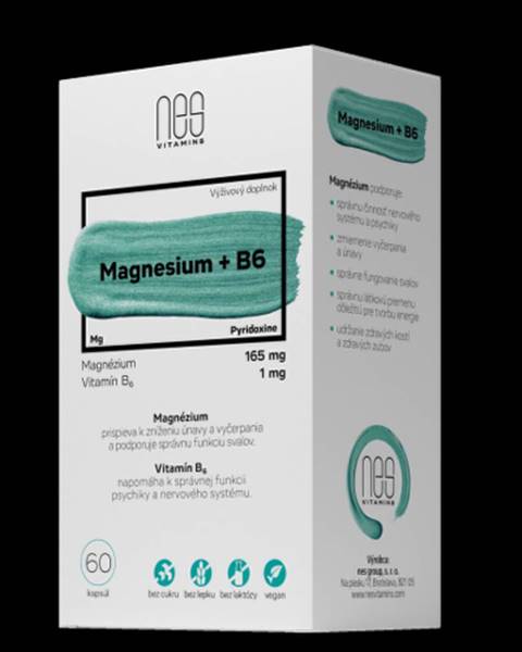 NESVITAMINS Magnesium 165 mg + B6 1 mg 60 kapsúl