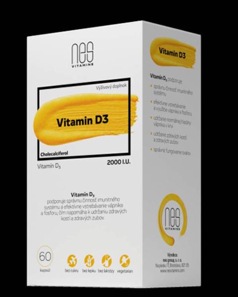 NESVITAMINS Vitamin D3 2000 I.U. 60 kapsúl