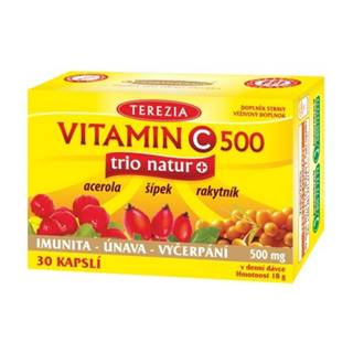 Vitamín C 500 trio natur+ 30 kapsúl