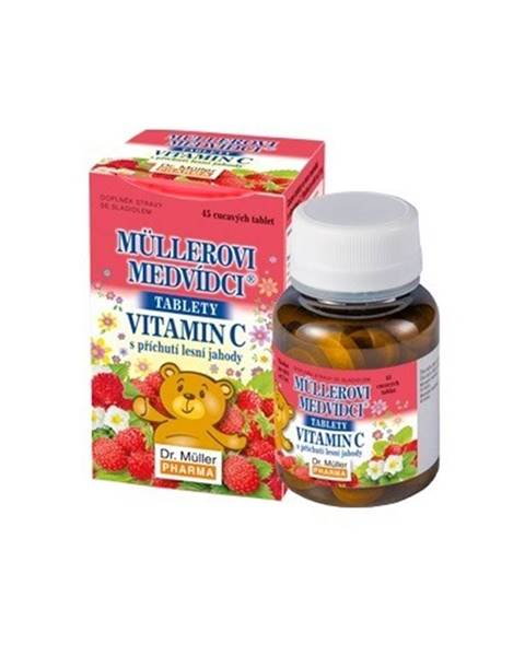 MÜLLEROVE Medvedíky - vitamín C s príchuťou lesných jahôd 45 tabliet