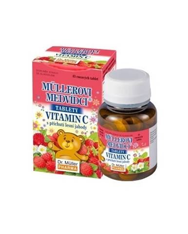 MÜLLEROVE Medvedíky - vitamín C s príchuťou lesných jahôd 45 tabliet