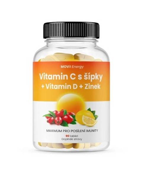MOVit Vitamín C 1200 mg so šípkami + D + zinok 90 tabliet