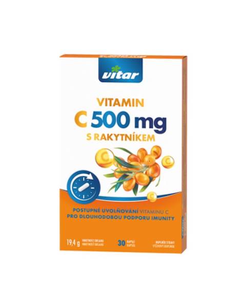VITAR Vitamín C 500 mg s rakytníkom  s postupným uvoľňovaním 30 kapsúl