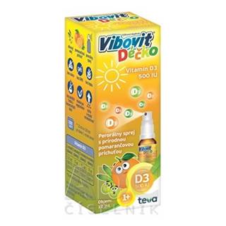 VIBOVIT Decko Vitamin D3 500 IU sprej pomarančová príchuť 10 ml