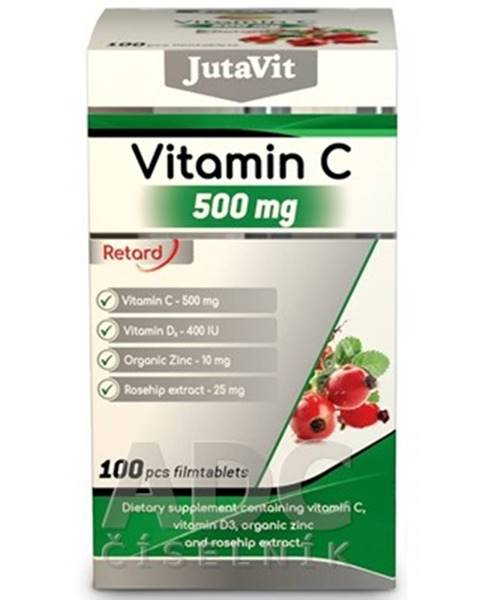 JUTAVIT Vitamín C 500 mg + D3 400 IU + zinok 15 mg s extraktom so šípok 100 tabliet