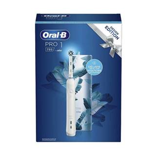 ORAL-B pro 1 750 white design edition elektrická zubná kefka + cestovné puzdro 1 set