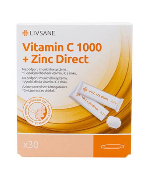 Vitamín C 1000 + zinok direct vrecúška 2,2 g 30 ks