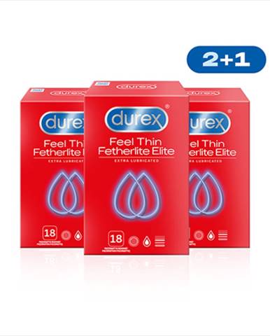 DUREX Feel thin extra lubricated kondóm 2+1 54 ks