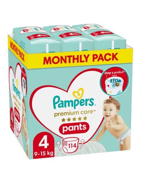 PAMPERS Premium care pants plienkové nohavičky veľkosť 4 114 ks