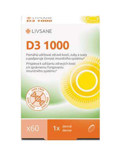 Vitamín D3 1000 IU 60 kapsúl