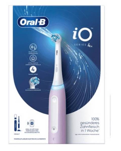 Oral-B iO Series 4 lavender elektrická zubná kefka + držiak + puzdro 1 set