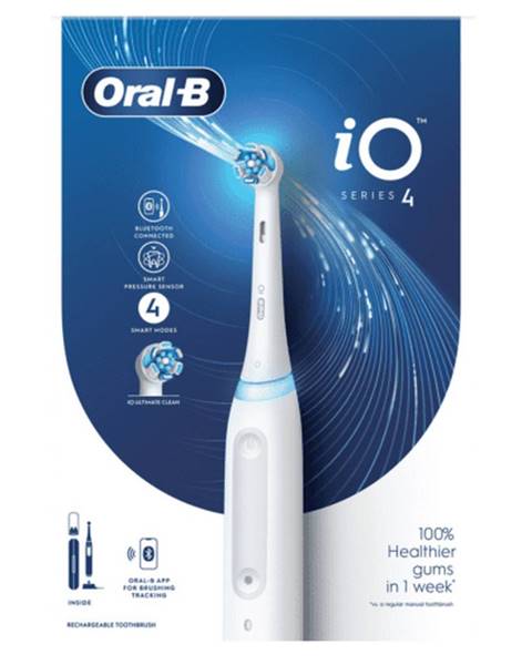 Oral-B iO Series 4 white elektrická zubná kefka + držiak + puzdro 1 set