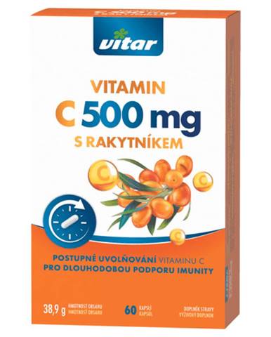 Vitamin C 500 mg s rakytníkom kapsule s postupným uvoľňovaním 60 ks