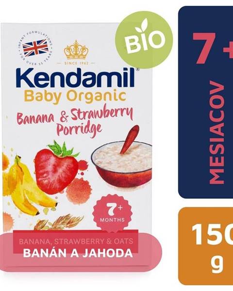 KENDAMIL Organic, BIO Kaša banán a jahoda