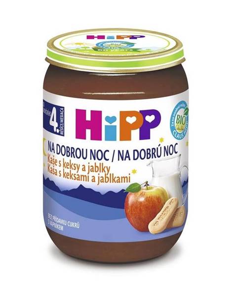 HiPP BIO Kaša na dobrú noc s keksami a jablkami od uk. 4. mesiaca
