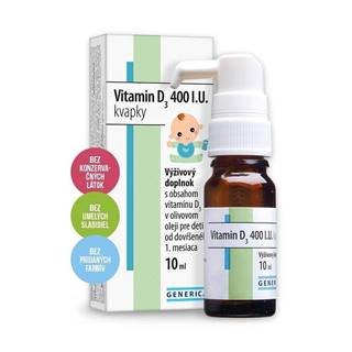 GENERICA Vitamin D3 400 I.U. kvapky